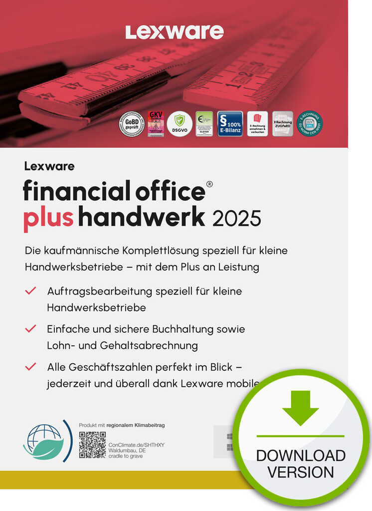 Lexware Financial Office Plus Handwerk 2025 - Abo-Vertrag&comma;