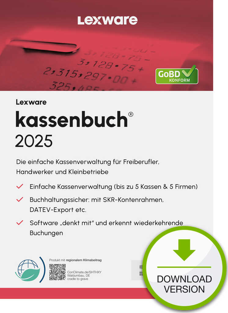 Lexware Kassenbuch Version 24&period;00 2025 Abo-Vertrag&comma; ESD