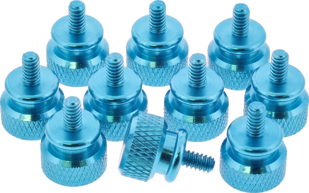 InLine R&auml;ndelschrauben &lpar;blau&rpar; f&uuml;r Geh&auml;use&comma; 12mm&comma; 10er Pack