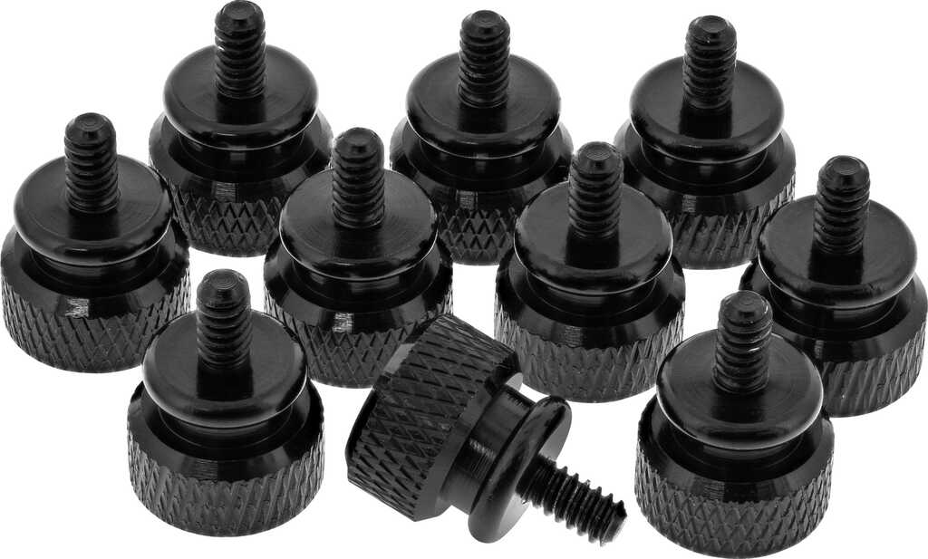 InLine R&auml;ndelschrauben &lpar;schwarz&rpar; f&uuml;r Geh&auml;use&comma; 12mm&comma; 10x Pack