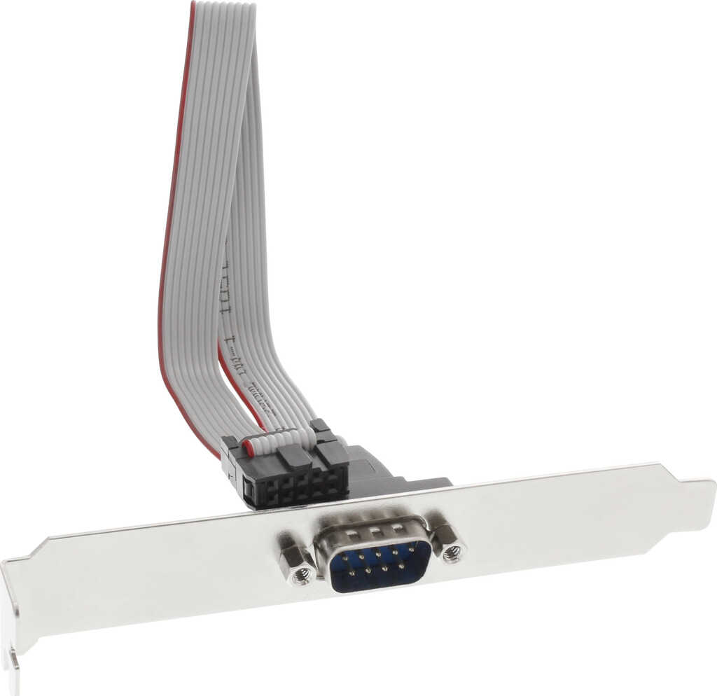 InLine Serielles Slotblech&comma; 9-pol Stecker an 10-pol