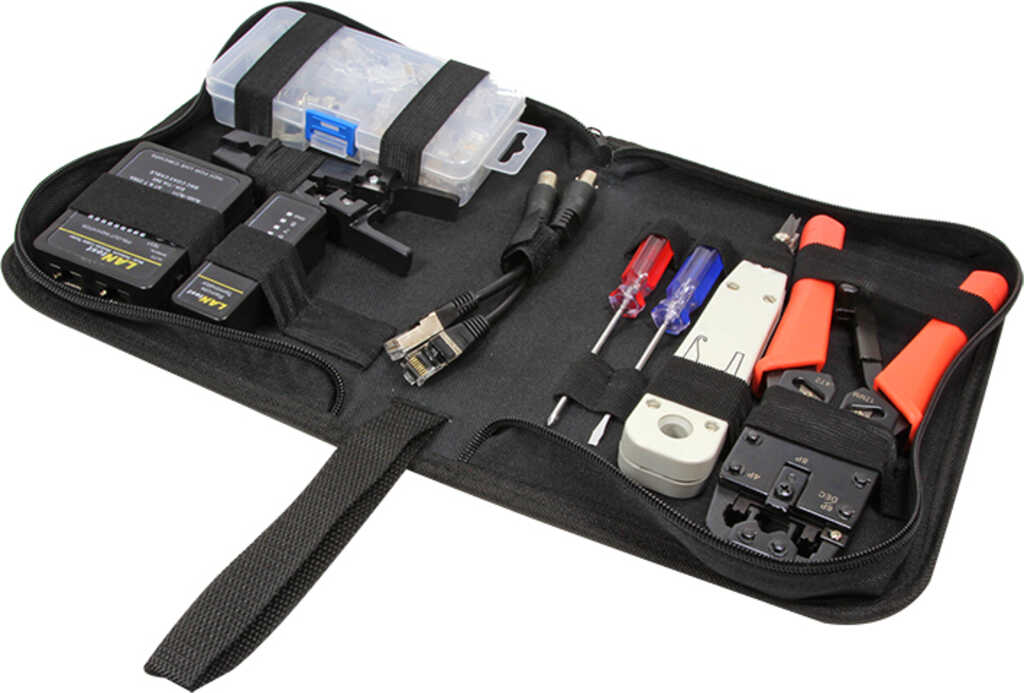 LogiLink Netzwerk Werkzeug Set mit Tasche 6-teilig