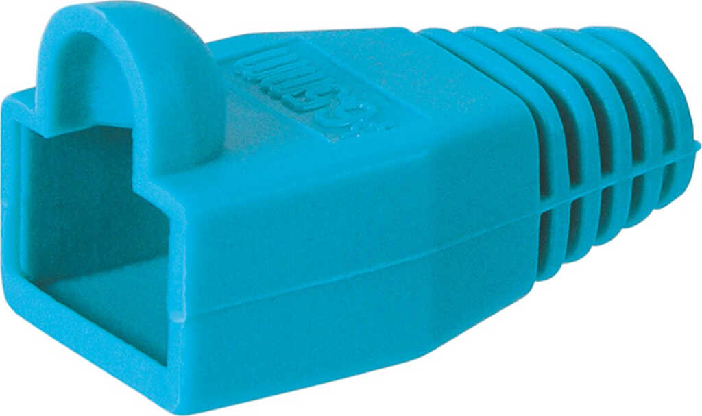 goobay T&uuml;lle f&uuml;r RJ45 Stecker blau&comma; Kabeleinf&uuml;hrung 6&period;40mm&comma;