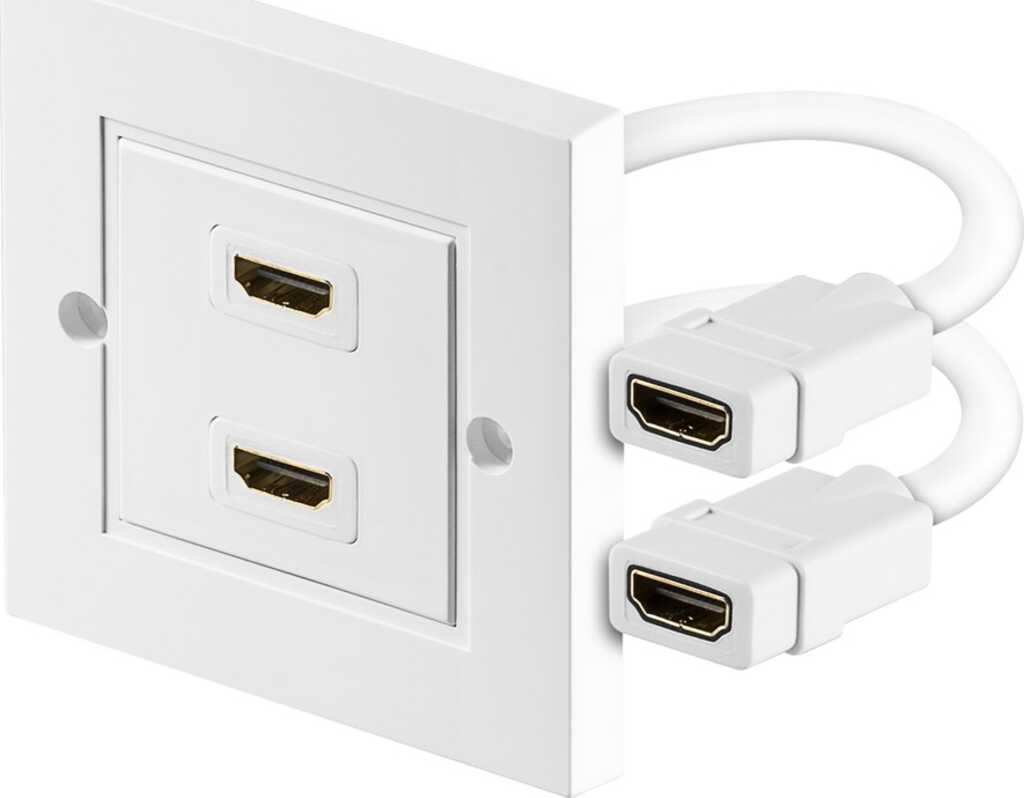 goobay HDMI&trade; Wanddose 2x HDMI&trade;-Buchse &lpar;Typ A&rpar;
