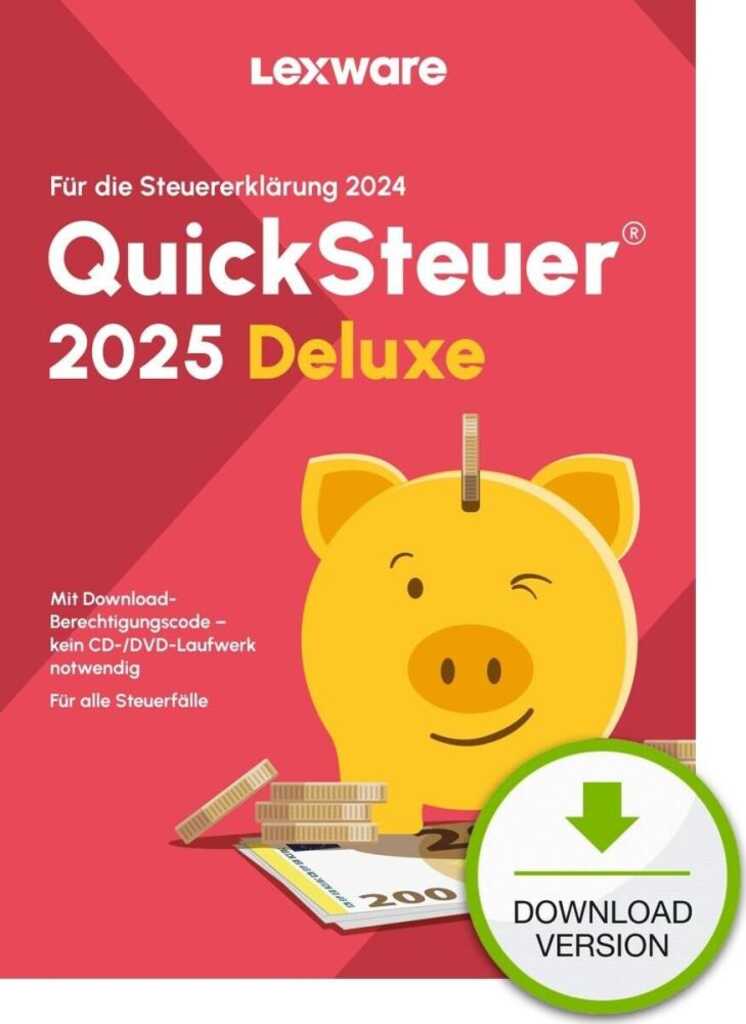 Lexware QuickSteuer Deluxe 2025 Download&comma; ESD