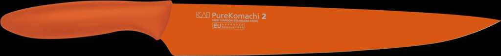 KAI Pure Komachi 2 Schinkenmesser 34&period;5cm orange