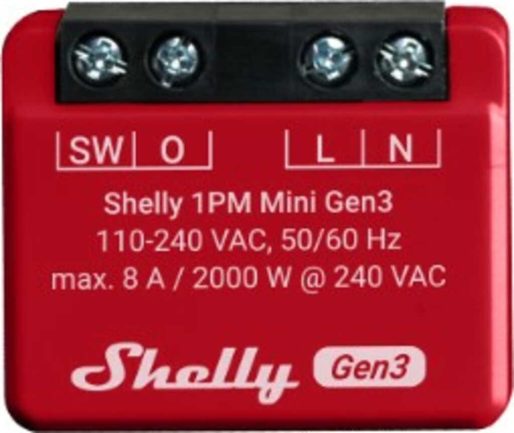 Shelly 1PM Mini Gen3&comma; 1-Kanal&comma; Unterputz&comma; Schaltaktor