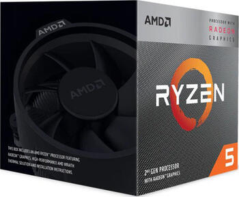 AMD Ryzen 5 3400G, 4x 3.70GHz, boxed, Sockel AM4 (PGA), Picasso, inkl. AMD Wraith Spire CPU-Kühler