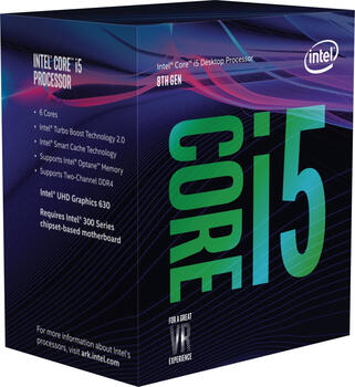 Intel Core i5-8600, 6C/6T, 3.10-4.30GHz, boxed Sockel 1151 v2, Coffee Lake-S CPU