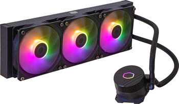 Cooler Master MasterLiquid 360L Core ARGB WaKü-Set; 3x 120x120mm, 650-1750rpm, 122.2m³/h, 71.92 CFM, 27.2dB(A)