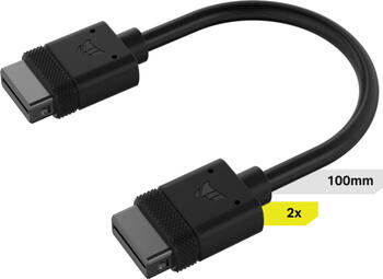 Corsair iCUE LINK Kabel, gerade, 100mm, schwarz, 2er-Pack 