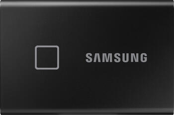 500GB SSD Samsung Portable T7 Touch schwarz, 1x USB-C 3.1 mit Fingerprint-Reader