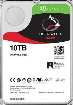 10.0 TB HDD Seagate IronWolf Pro NAS HDD +Rescue-Festplatte, für Dauerbetrieb, heliumgefüllt, drei Jahre Datenwiederherst