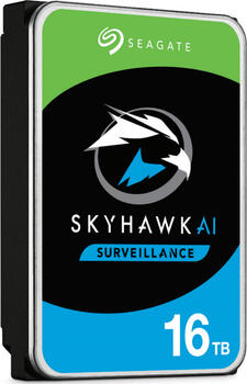 16.0 TB HDD Seagate SkyHawk AI +Rescue-Festplatte, geeignet für Dauerbetrieb, geeignet für DVR, heliumgefüllt