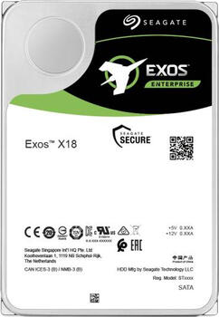 16.0 TB HDD Seagate Exos X - X18-Festplatte, geeignet für Dauerbetrieb, heliumgefüllt, PowerChoice, PowerBalance