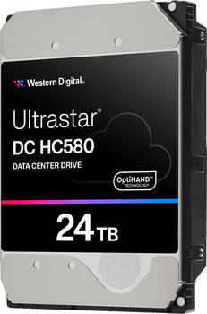 24.0 TB HDD Western Digital Ultrastar DC HC580-Festplatte, geeignet für Dauerbetrieb, heliumgefüllt