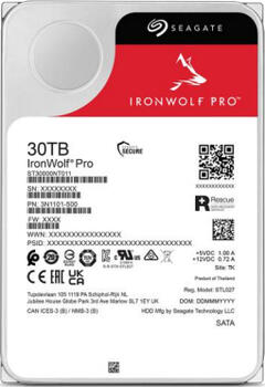 30 TB HDD Seagate IronWolf Pro NAS ST30000NT011, SATA 6 Gbit/s 30 TB HDD Seagate IronWolf Pro NAS ST30000NT011, SATA 6 Gbit/s
