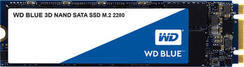 250 GB SSD Western Digital WD Blue, M.2/B-M-Key (SATA 6Gb/s), lesen: 540MB/s, schreiben: 500MB/s, TBW: 100TB