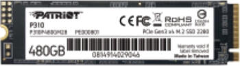 480 GB SSD Patriot P310, M.2/M-Key (PCIe 3.0 x4), lesen: 1700MB/s, schreiben: 1500MB/s, TBW: 240TB