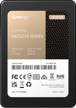 1.9 TB SSD Synology 2.5 SATA SSD SAT5210, SATA 6Gb/s 