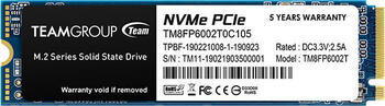 2.0 TB SSD TeamGroup MP33, M.2/M-Key (PCIe 3.0 x4), lesen: 1800MB/s, schreiben: 1500MB/s SLC-Cached, TBW: 1PB