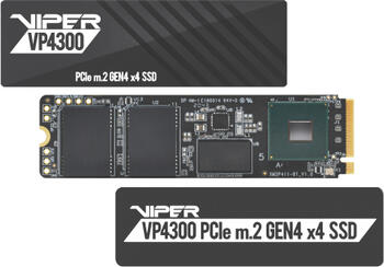 2.0 TB SSD Patriot Viper VP4300, M.2/M-Key (PCIe 4.0 x4), lesen: 7400MB/s, schreiben: 6800MB/s SLC-Cached, TBW: 2PB