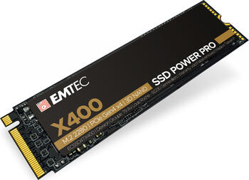1.0 TB SSD Emtec X400 SSD Power Pro, M.2/M-Key (PCIe 4.0 x4), lesen: 4700MB/s, schreiben: 1800MB/s, TBW: 200TB