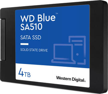 4.0 TB SSD Western Digital WD Blue SA510 SSD, SATA 6Gb/s, lesen: 560MB/s, schreiben: 520MB/s SLC-Cached, TBW: 600TB