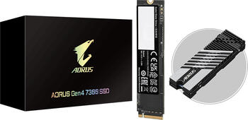 2.0 TB SSD GIGABYTE AORUS Gen4 7300 SSD, M.2/M-Key (PCIe 4.0 x4), lesen: 7300MB/s, schreiben: 6850MB/s SLC-Cach