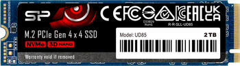 250 GB SSD Silicon Power UD85, M.2/M-Key (PCIe 4.0 x4), lesen: 3300MB/s, schreiben: 1300MB/s SLC-Cached, TBW: 140TB