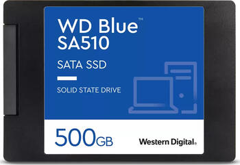 500 GB SSD Western Digital Blue SA510, M.2/B-M-Key, lesen: 560MB/s, schreiben: 510MB/s, TBW: 200TB