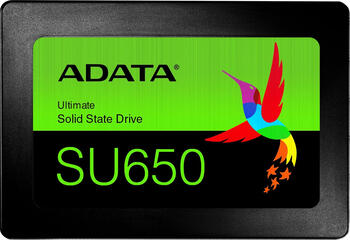 240 GB SSD ADATA Ultimate SU650, SATA 6Gb/s 6,4cm/ 2.5 Zoll lesen: 520MB/s, schreiben: 450MB/s, TBW: 140TB