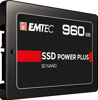 960 GB SSD Emtec X150 SSD Power Plus, SATA 6Gb/s, lesen: 520MB/s, schreiben: 500MB/s
