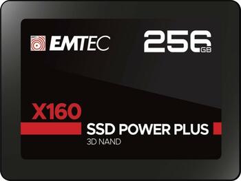 256 GB SSD Emtec X160 SSD Power Plus, SATA 6Gb/s, lesen: 520MB/s, schreiben: 500MB/s