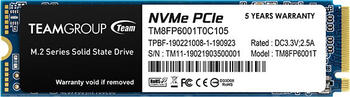 1.0 TB SSD TeamGroup PCIe SSD MP33, M.2/M-Key (PCIe 3.0 x4), lesen: 1800MB/s, schreiben: 1500MB/s, TBW: 600TB