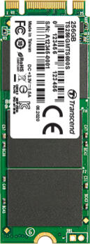 256 GB SSD Transcend MTS600S SSD, M.2/B-M-Key (SATA 6Gb/s), lesen: 530MB/s, schreiben: 400MB/s, TBW: 740TB