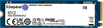 1.0 TB SSD Kingston NV2 NVMe PCIe 4.0 SSD, M.2/M-Key (PCIe 4.0 x4), lesen: 3500MB/s, schreiben: 2100MB/s, TBW: 32