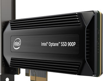 480 GB SSD Intel Optane SSD 900P, PCIe 3.0 x4, lesen: 2500MB/s, schreiben: 2000MB/s, TBW: 8.76PB