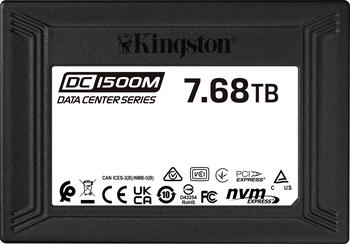 7.7 TB SSD Kingston DC1500M U.2/SFF-8639 (PCIe 3.0 x4) lesen: 3100MB/s, schreiben: 2700MB/s, TBW: 14.02PB