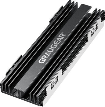 Graugear K&uuml;hler f&uuml;r PS5 SSD-Speichererweiterung externes Geh&auml;use&comma; inkl&period; W&auml;rmeleitpad&comma; Aluminium-K&uuml;hlk&ouml;rper&comma; PS5-kompa