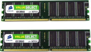 DDR3RAM 2x 4GB DDR3-1600 Corsair ValueSelect, CL11-11-11-30 Kit