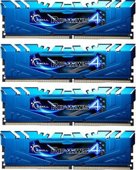 DDR4RAM 4x 4GB DDR4-2133 G.Skill RipJaws 4 blau, CL15-15-15-35 Kit
