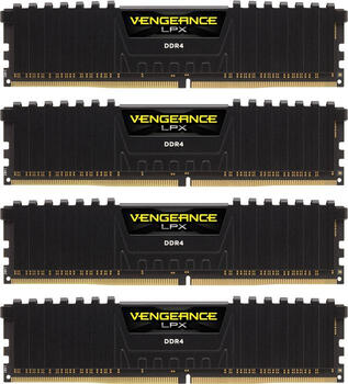 DDR4RAM 4x 16GB DDR4-2666 Corsair Vengeance LPX schwarz DIMM, CL16-18-18-35 Kit