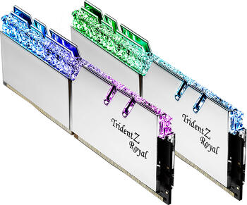 DDR4RAM 2x 16GB DDR4-4400 G.Skill Trident Z Royal silber DIMM, CL17-18-18-38 Kit
