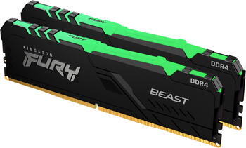 DDR4RAM 2x 8GB DDR4-3200 Kingston FURY Beast RGB DIMM, CL16-18-18 Kit
