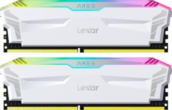 DDR4RAM 2x 8GB DDR4-4000 Lexar Ares RGB weiß DIMM, CL18-22-22-42