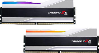 DDR5RAM 2x 16GB DDR5-6000 G.Skill Trident Z5 RGB silber DIMM on-die ECC, CL36-36-36-76 Kit