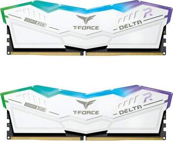 TeamGroup T-Force DELTA RGB weiß DIMM Kit 32GB, DDR5-6400, CL40-40-40-84, on-die ECC