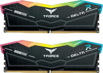 DDR5RAM DDR5-7200 TeamGroup T-Force DELTA RGB schwarz DIMM on-die ECC, CL34-42-42-84