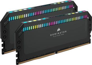 DDR5RAM 2x 16GB DDR5-6200 Corsair Dominator Platinum RGB schwarz DIMM on-die ECC, CL36-39-39-76 Kit